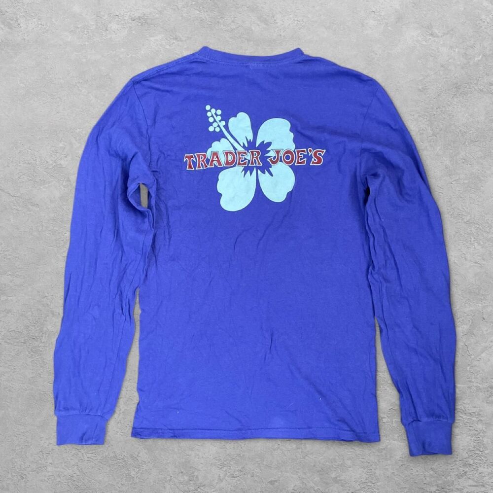 Trader Joe's Long Sleeve Crew Neck T Shirt Purple Men's S